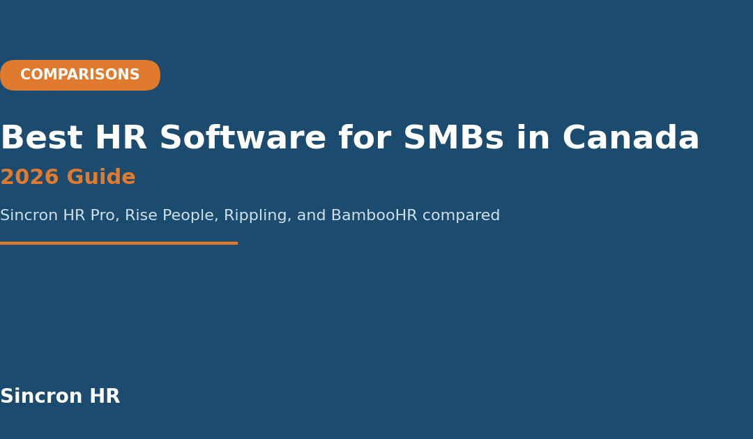 Best HR software for SMBs in Canada, 2026 comparison guide cover image