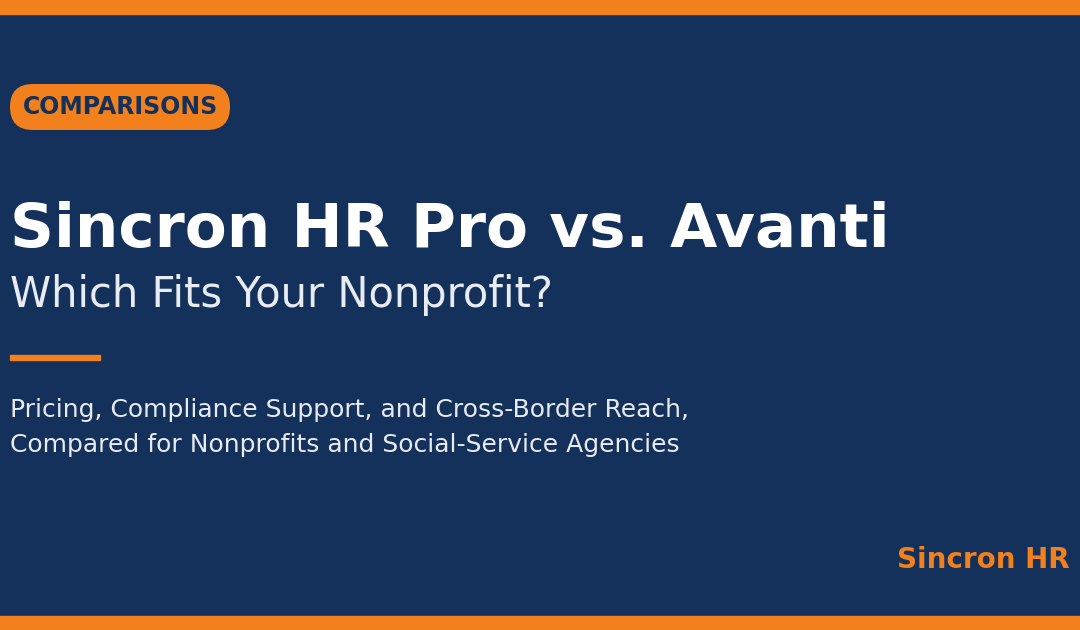 Sincron HR Pro vs. Avanti: which HRIS fits your nonprofit better, cover image